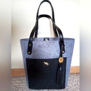 Emma Fox colorblock felt tote